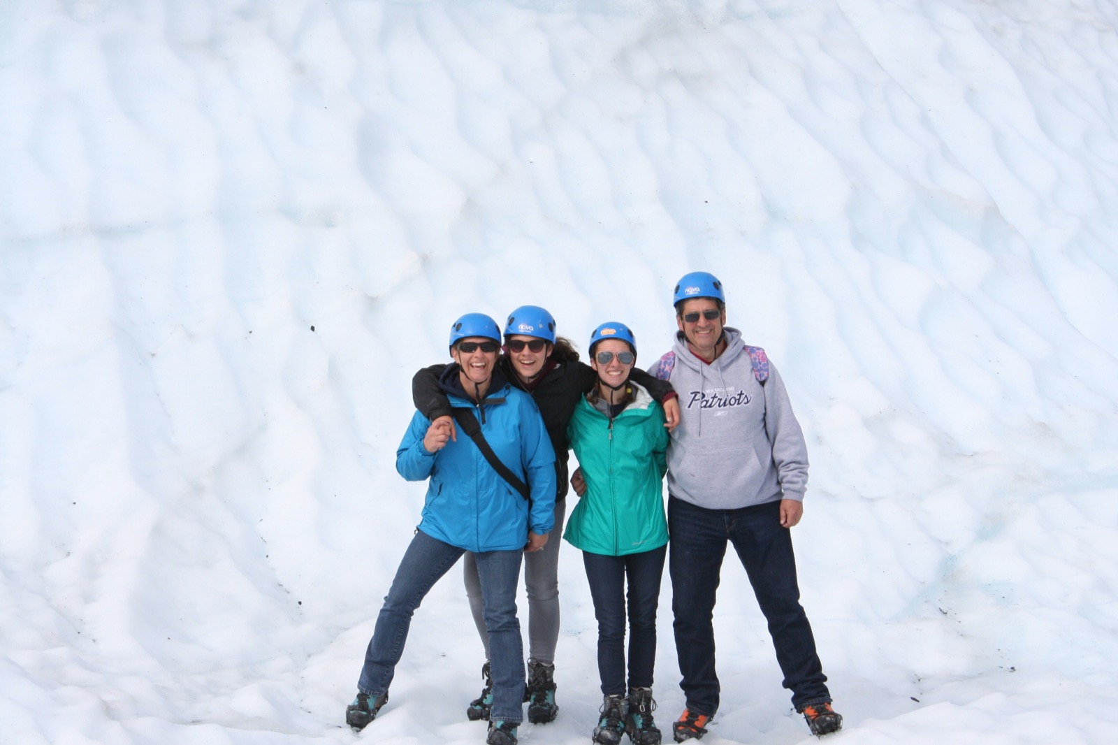 The LoPresti family on a glacier climb in Alaska